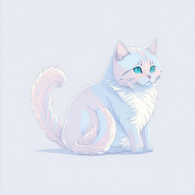 C'est une jolie couleur pastel de chat.