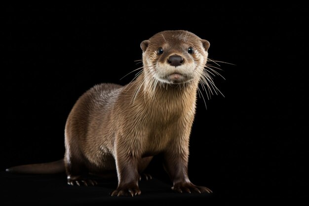 C'est une jolie photo de loutre.