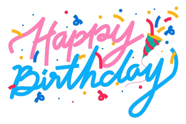 C'est une jolie police de doodle png pour le joyeux anniversaire.