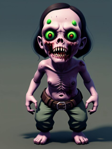 C'est un zombie en 3D qui est mignon.