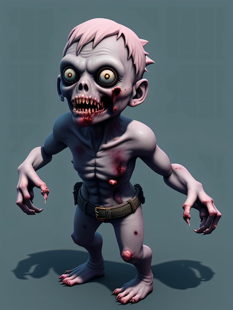 C'est un zombie en 3D qui est mignon.