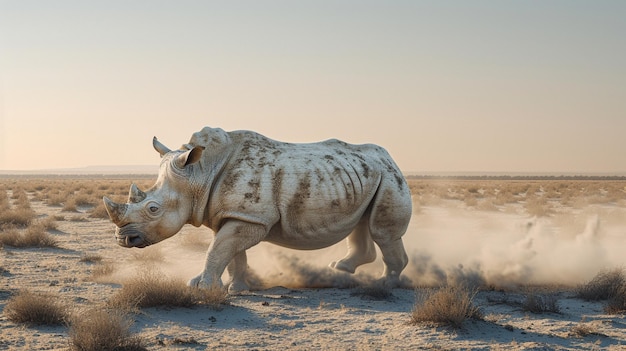 des estampes d'art de rhinocéros