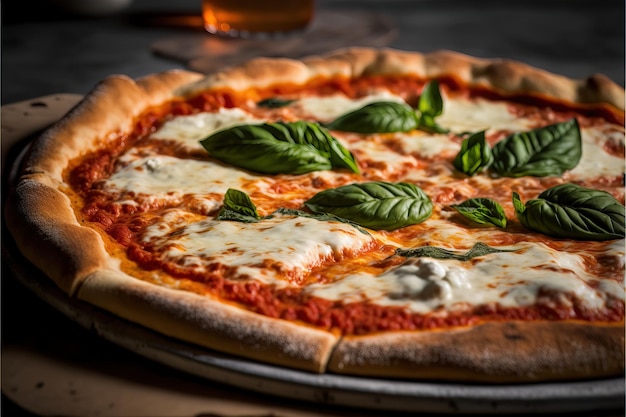 Esthétique dégoulinant de tranche de pizza savoureuse AI générative