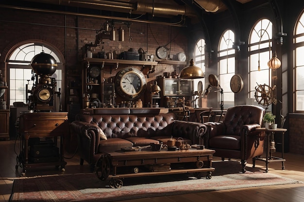 Esthétique Steampunk dans le salon