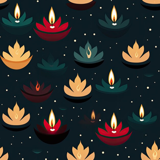 L'esthétique vivante du thème de Diwali dans un contexte religieux