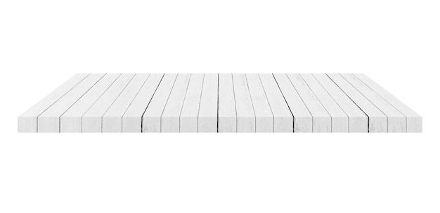 Étagère en bois sur fond blanc isolé avec espace