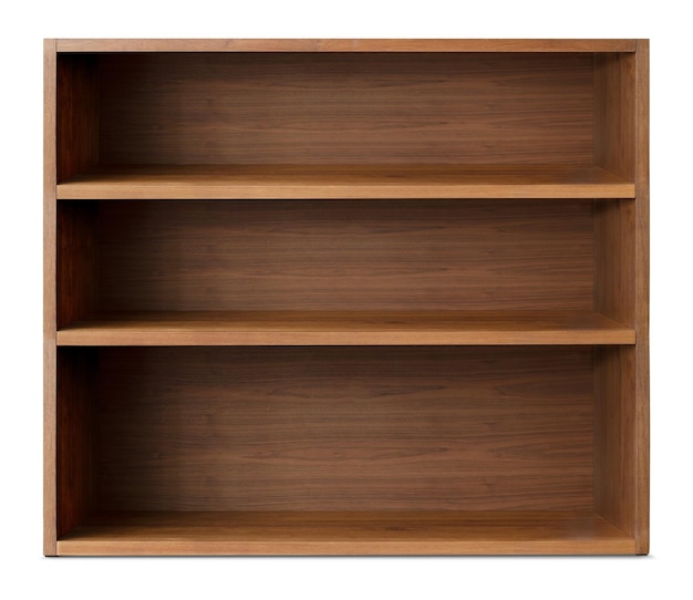 Étagère à livres png objet isolé bois brun