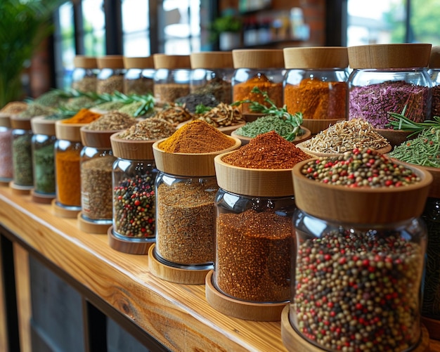 Les étagères d'épices offrent une aventure aromatique dans l'exploration culinaire