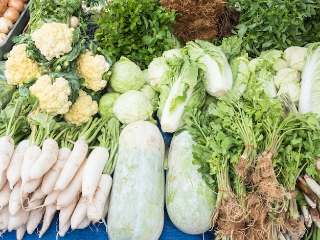 Photo Étal de légumes.