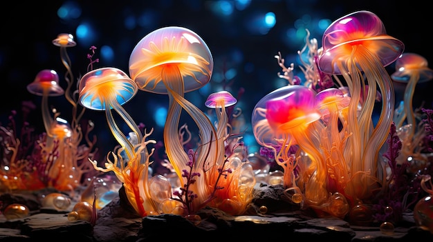 Un étalage fascinant de champignons réactifs aux UV