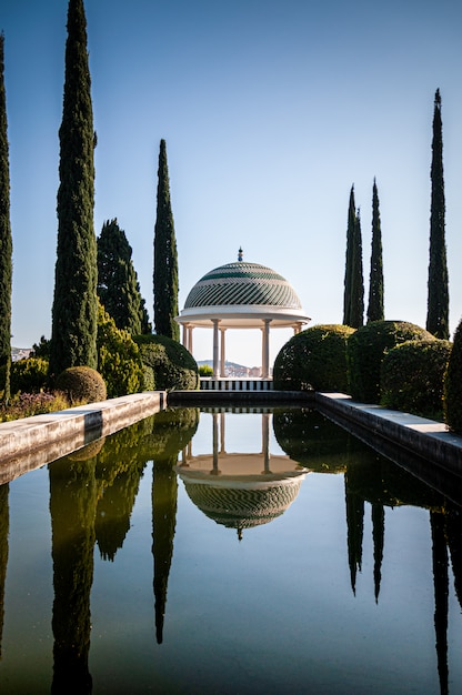 Photo Étang et promenade du jardin botanique de malaga