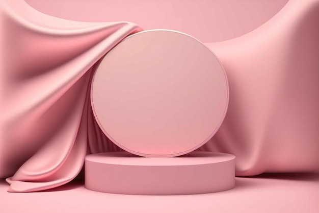Étape de produit rose moderne