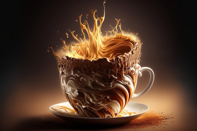 Photo l'éternelle tasse de café pour la promotion marketing des entreprises