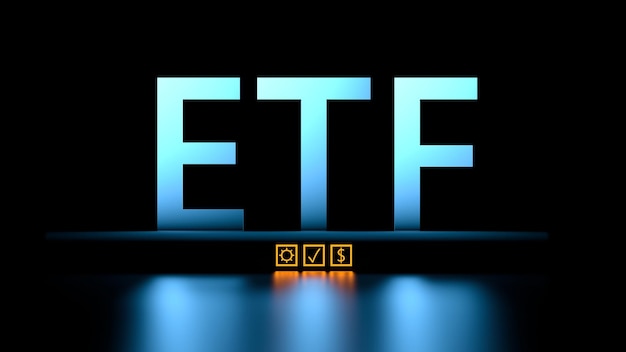 ETF exchange traded fund Fonds d'investissement concept3D render