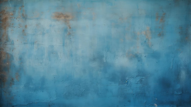 Ethereal Oasis Une peinture captivante d’un mur bleu patiné embrassant la rouille