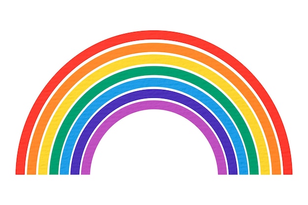 Étiquette d'artisanat en papier png arc-en-ciel à fond transparent