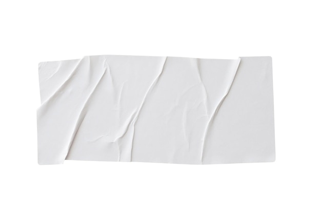 Étiquette autocollant papier isolé sur fond blanc