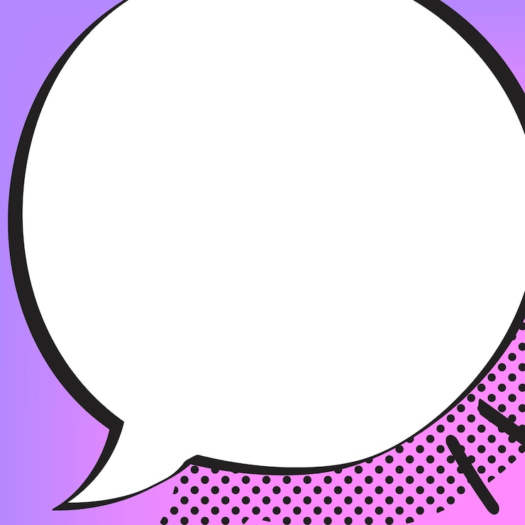 Photo étiquette de cadre png de bulle de parole de style pop art de dessin animé