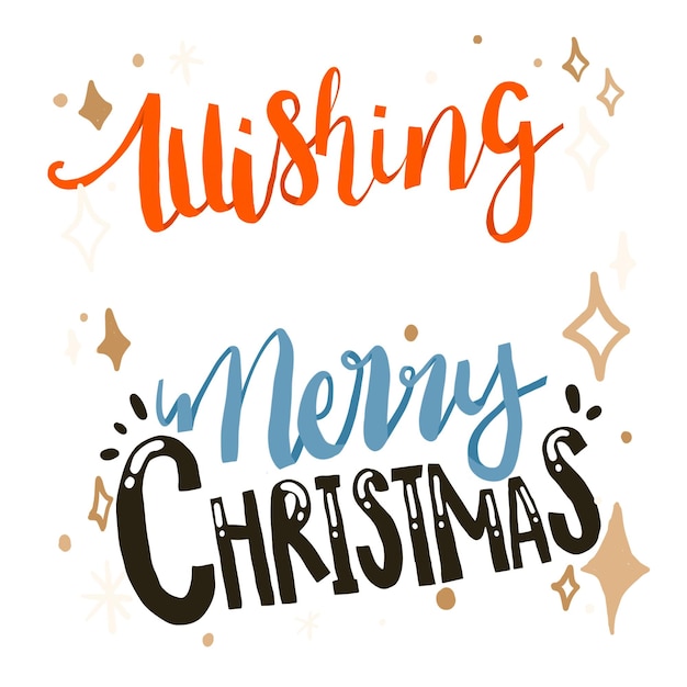 Étiquette de citation png de Noël avec des lettres mignons