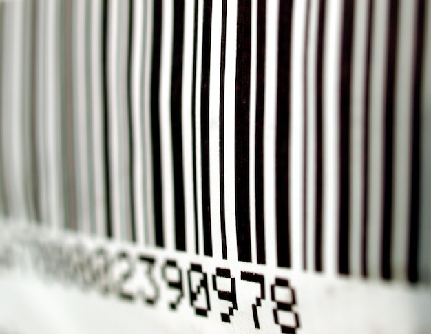 Photo Étiquette code-barres sur le produit
