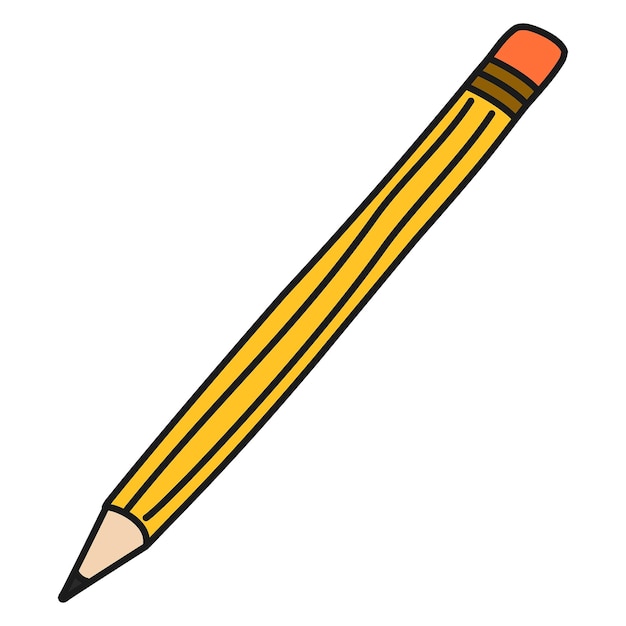 Étiquette à crayon png griffon de papeterie sur fond transparent