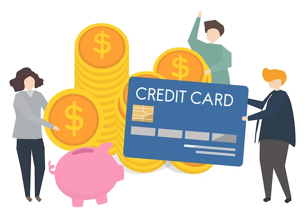Étiquette financière Png carte de crédit fond transparent