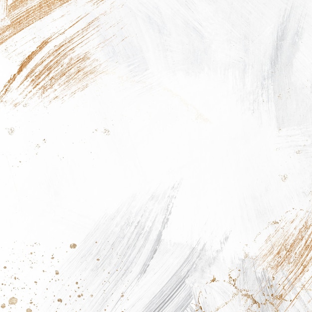 Étiquette à pinceau d'or png dessin à coups de pinceau blanc sur fond transparent