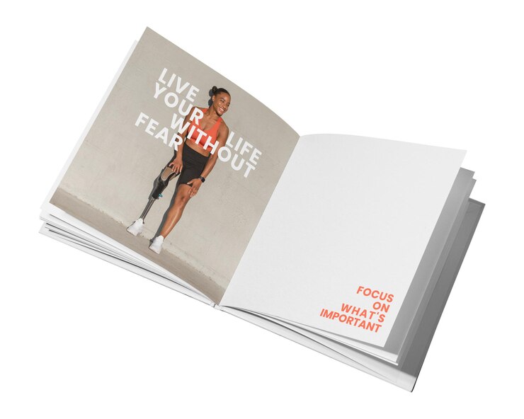 Photo étiquette png d'un magazine de fitness à fond transparent