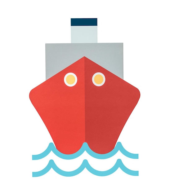 Étiquette png d'un navire de croisière à fond transparent