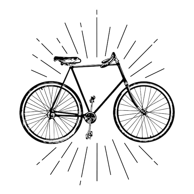 Étiquette png de vélo vintage illustration de véhicule durable à fond transparent