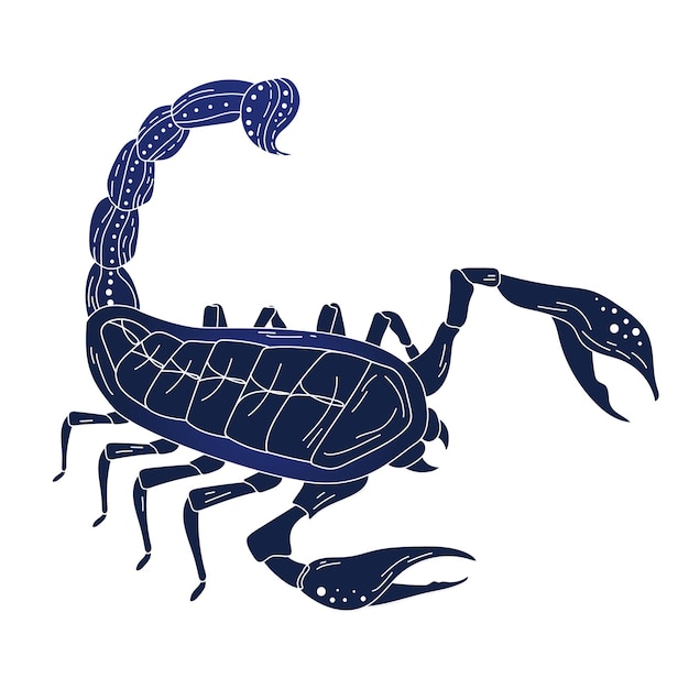 Étiquette de signe astrologique Png scorpion à fond transparent