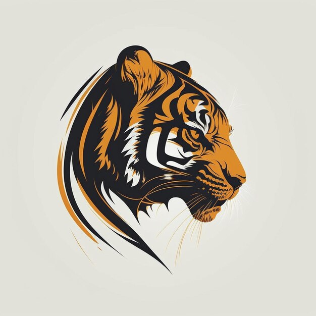 étiquette de tigre, création de logo de concept de tigre