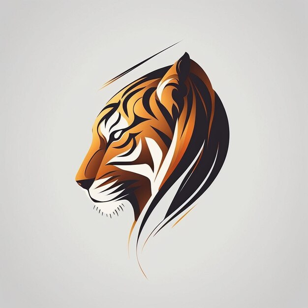 étiquette de tigre, création de logo de concept de tigre