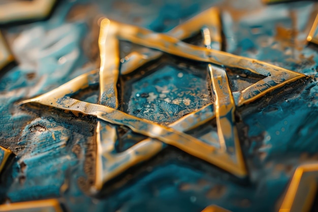 Photo l'étoile de david est un symbole de la foi juive.