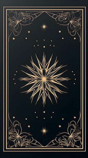 une étoile dorée sur un fond noir Abstrait couleur charbon de bois fond céleste Invitation et