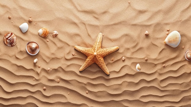 étoile de mer sur la plage de sable