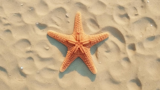 étoile de mer sur la plage de sable