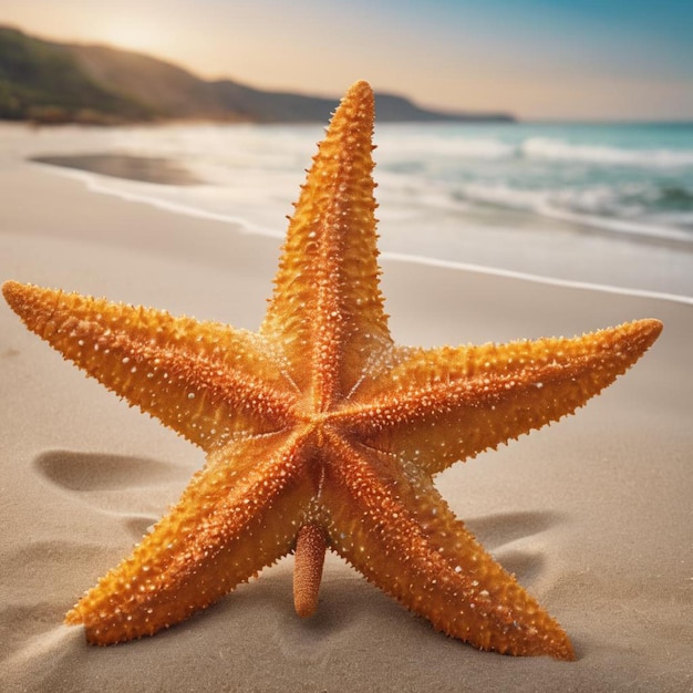 Une étoile de mer sur la plage