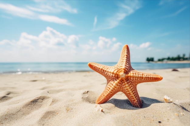 Une étoile de mer rayonnante, un délice côtier capturé à l'heure d'or