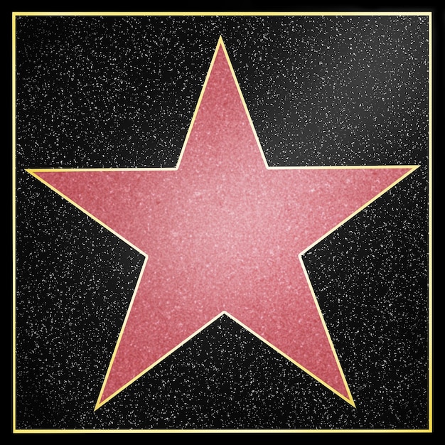 Photo une étoile rouge sur le hollywood walk of fame.