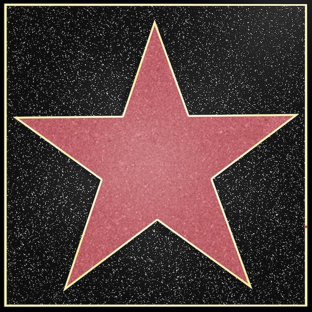 Une étoile rouge sur le Hollywood Walk of Fame.