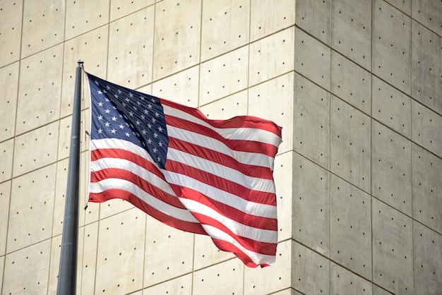 Les étoiles du drapeau américain des États-Unis tissent à new york