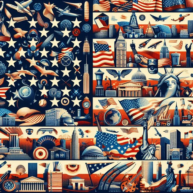 Des étoiles emblématiques renaissent une célébration artistique du drapeau américain dans un chef-d'œuvre visuellement époustouflant