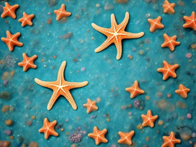 Photo les étoiles de mer au fond de la mer ont généré