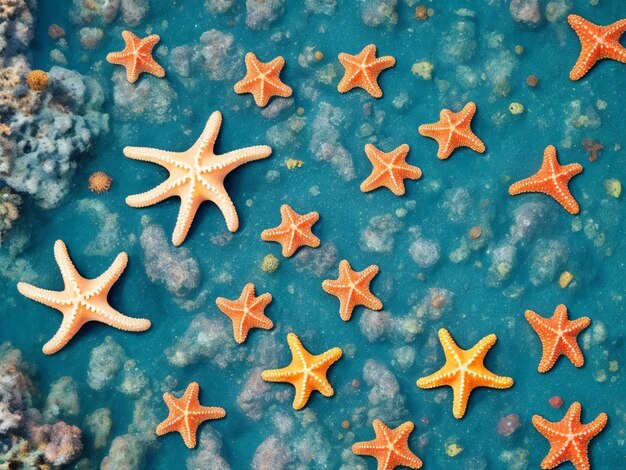 Photo les étoiles de mer au fond de la mer ont généré