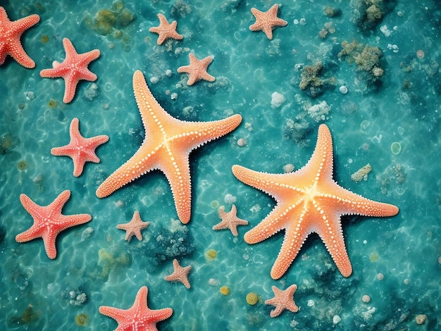 Les étoiles de mer au fond de la mer ont généré