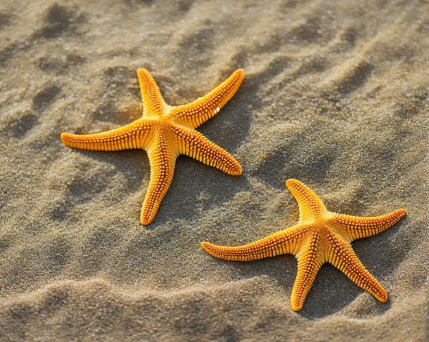 étoiles de mer sur la plage