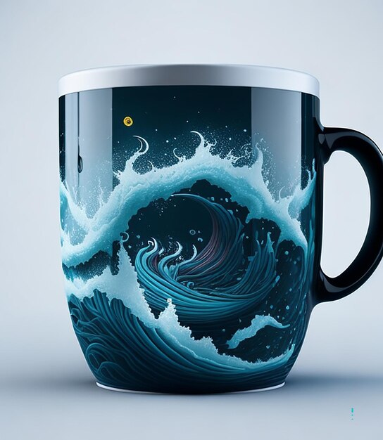 Photo des étoiles et de la mer pour la tasse