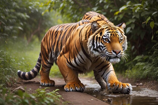 L'étonnant tigre du Bengale dans la nature