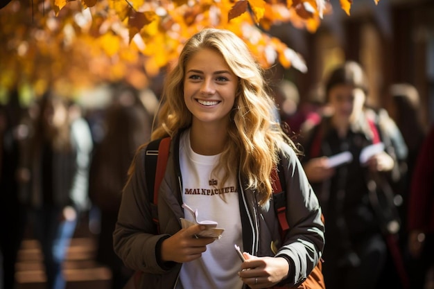 Photo un étudiant lit un livre sous un arbre sur le campus.